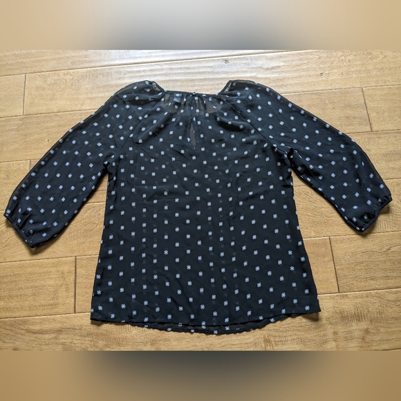 Black medallion print blouse - Picture 2 of 2